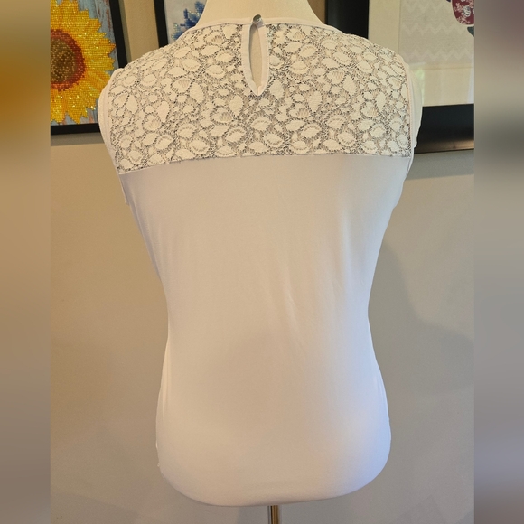 Calvin Klein White Lace Accent Tank Top - Picture 4 of 8